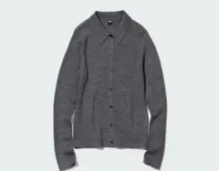 ユニクロ　メリノリブポロカーディガン