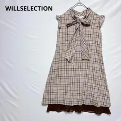 R*様 ★ウィルセレクション　ワンピース　チェック　リボン ガーリー　レイヤード