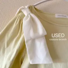 ☆USED☆　Couture brooch（クチュールブローチ）肩リボンTシャツのサムネイル