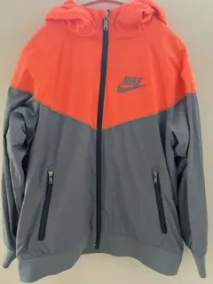 Nike フード付きジャケット キッズMサイズ オレンジ/グレー