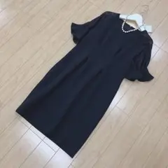 23区 大きいサイズ46 洗える フォーマルネイビーワンピース 2way