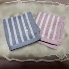 【新品未使用品✨】ラルフローレン　ハンドタオル　ピンク.水色セット