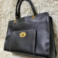 【未使用級】UNITED ARROWS トートバッグ レザー 本革 シボ革　黒
