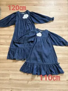 Little WEEKENDデニムワンピース2点セット