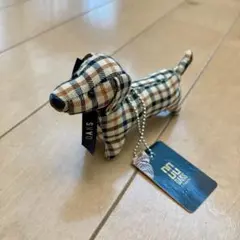 DAKS ミニダックス チェック柄キーホルダー