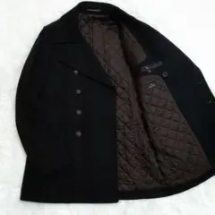 極美品✨PSポールスミス　ピーコート カシミヤ混　キルティング　銀ボタン　黒