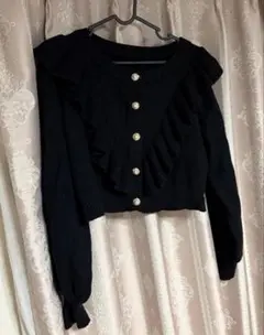 GRL フリルニットカーディガン