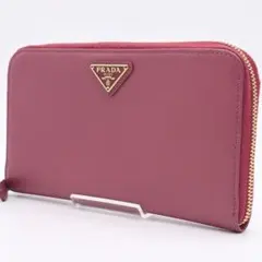 定番✨プラダ PRADA 長財布 ラウンドファスナー サフィアーノレザー ピンク