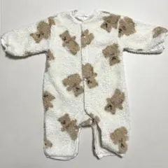 フタフタ　くま　カバーオール　ロンパース　80サイズ