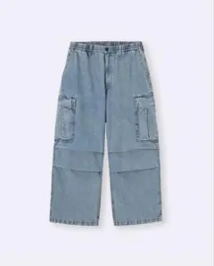 デニムスーパーワイドパンツ　XL ユニセックス