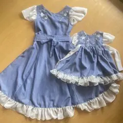 親子セット　ワンピース　親子リンクコーデ