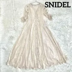 スナイデル SNIDEL パネルレースワンピース ワンピース 五分袖 ロング丈