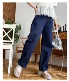 moment＋／モーメントプラス　デニム　ストレートハイウェスト