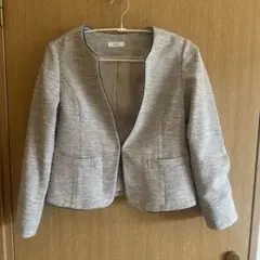 a.v.v ノーカラージャケット グレー系