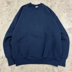 USA製　フルーツオブザルーム　スウェット　M　ネイビー　無地　古着