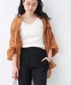 american holic Wポケット　ボリュームスリーブ　シアーシャツのサムネイル