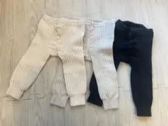 sowan プードルレギンス　リブ編みレギンス　80〜90