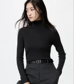 UNIQLO メリノリブタートルネックセーター