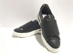 ランバン オン ブルー スリッポン スニーカー 21.5cm ブラック ホワイト