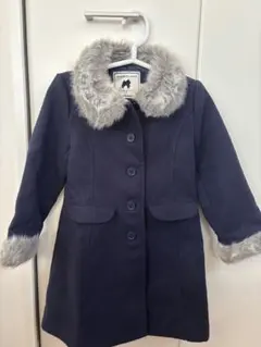 Janie and Jack ネイビーコート ファー付き