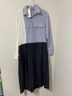 ZARA ストライプ シャツワンピース