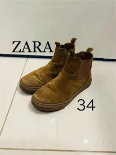 ZARAKIDS ザラキッズ　サイドゴア　ショートブーツ　３４（２１cm程度）