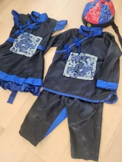 ハロウィン　コスプレ　キョンシー　姉弟コーデ