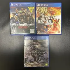 PS4ソフト 3本セット　モンハン　ドラゴンボール ウイイレ2018