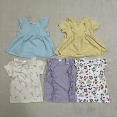 女の子　95cm 夏服トップスセット　まとめ売り　Tシャツ　ブラウス　フリル