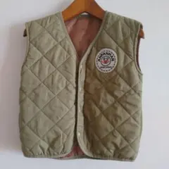ANPANMAN 中綿ベスト オリーブグリーンリバーシブル