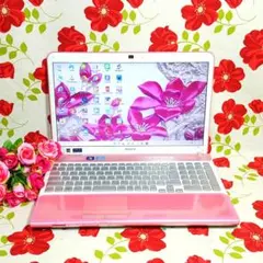 美品/ピンク色/ソニー/VIAO/新Win11/SSD256GB/メモリ8GB