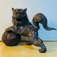 【希少・九谷焼】須栄義 剣獅子 玉乗り 盛 縁起物 置物 魔除け 大迫力 希少・九谷焼】須栄義 剣獅子 玉乗り 盛 縁起物 置物 魔除け 大迫力