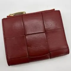 ⭐️新型 極美品 ボッテガヴェネタ カセット 三つ折り財布 ワイン