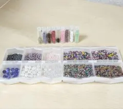 ビーズ 大量セット カラフル まとめ売り ケース付き