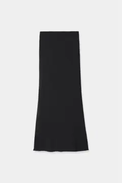 louren thin satin narrow skirt black M