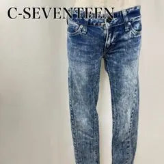 C-SEVENTEEN　ローライズ　ダメージジーンズ　ダメージデニム【4887】