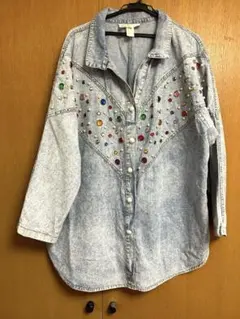 古着　オーバーサイズ　デニムジャケット　デニムシャツ　15日までのお値下げ