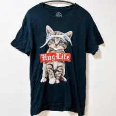 ディーオーエム 半袖Tシャツ S ブラック 猫 アニマル 古着 ユニセックス