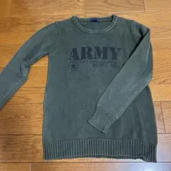 AVIREX長袖セーター オリーブグリーン