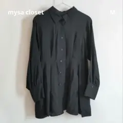 しまむら 田中里奈 mysa closet ブラウス チュニック 長袖 黒 M