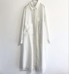 UN3D. エアリーロングシャツ アンスリード ホワイト