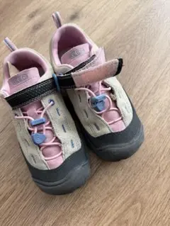 KEEN キッズ スニーカー グレー/ピンク ベルクロ 19.5cmのサムネイル