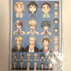 最強ジャンプ顔写真風証明写真 シール ステッカー ①