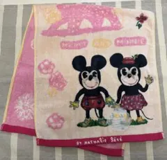 新品　レトロ　ミッキー&ミニー フェイスタオル