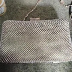 シルバー スパンコール クラッチバッグ