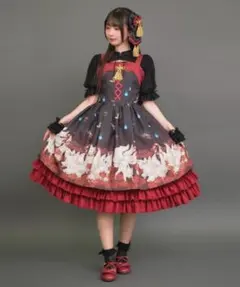 axes femme kawaii 彼岸の白狐会柄彼岸花柄シアー着物風羽織 axes femme kawaii彼岸の白狐会柄彼岸花柄シアー着物風羽織（シロ