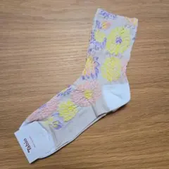 Tabio 花柄ソックス 22.5-24.5cm