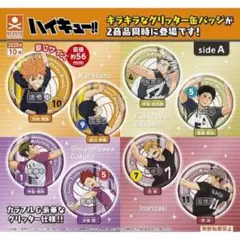 ①ハイキュー‼︎「繋ぐ」グリッター缶バッジ sideA 全8種セット
