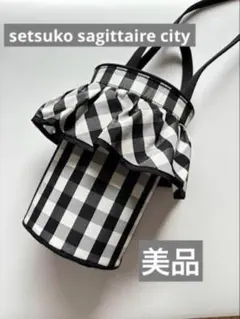 セツコサジテール　ショルダーバッグ　ギンガムチェック　未使用品 2025年最新】セツコサジテール ギンガムの人気アイテム - メルカリ