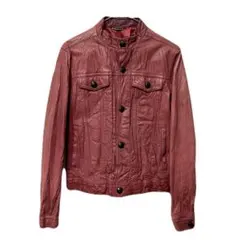 極美品 カスタムカルチャー ラムレザー シングルライダース レザージャケット M 2025年最新】CUSTOM CULTURE メンズ レザージャケット